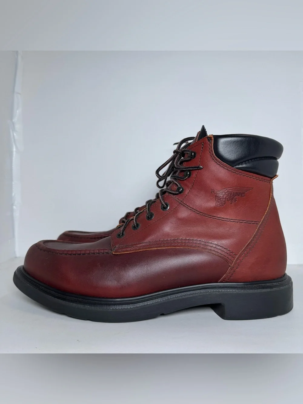 Vintage 90s Red Wing 202 SuperSole Moc Toe Work Boots Mens 11 AA USA Made Union